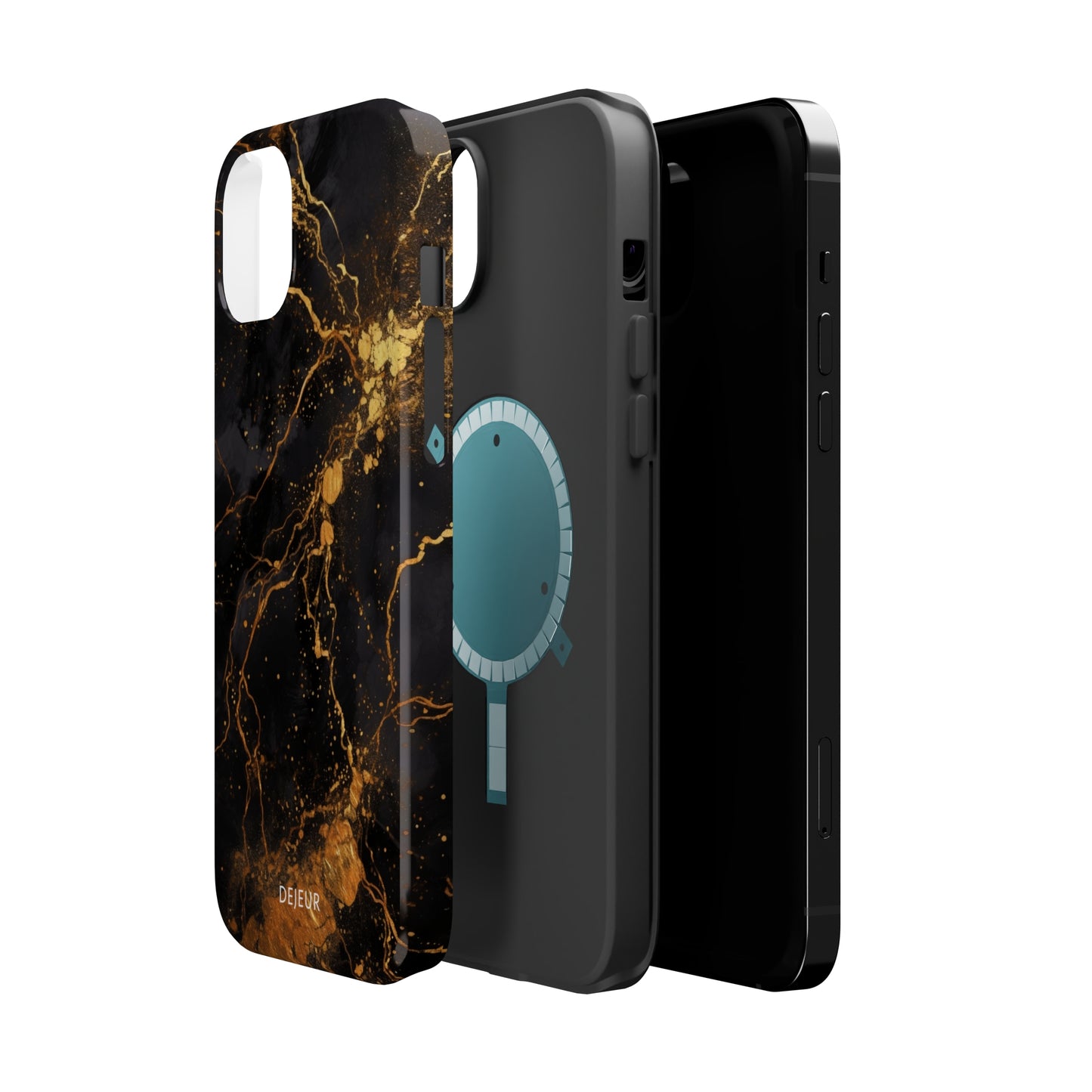 Dark Gold Amber Marble - iPhone MagSafe Tough Case