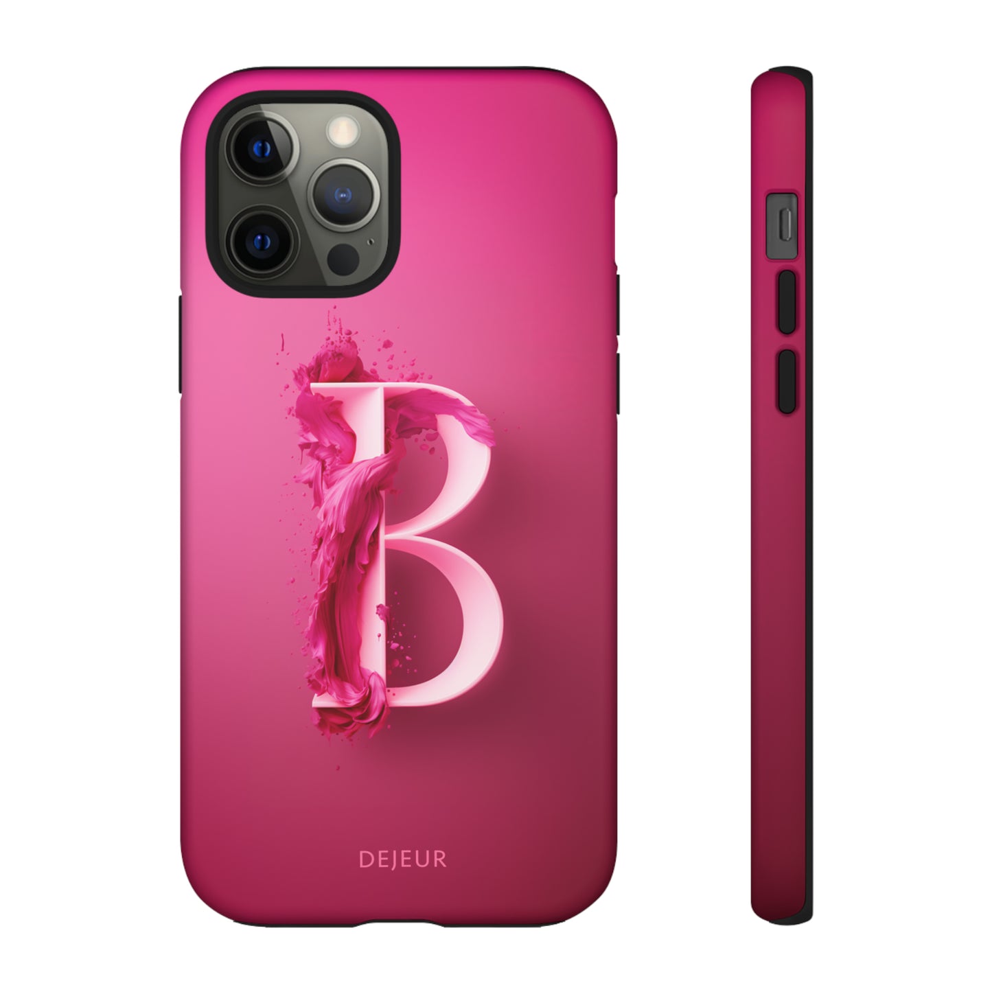 B Hot Pink Splash - iPhone Tough Case