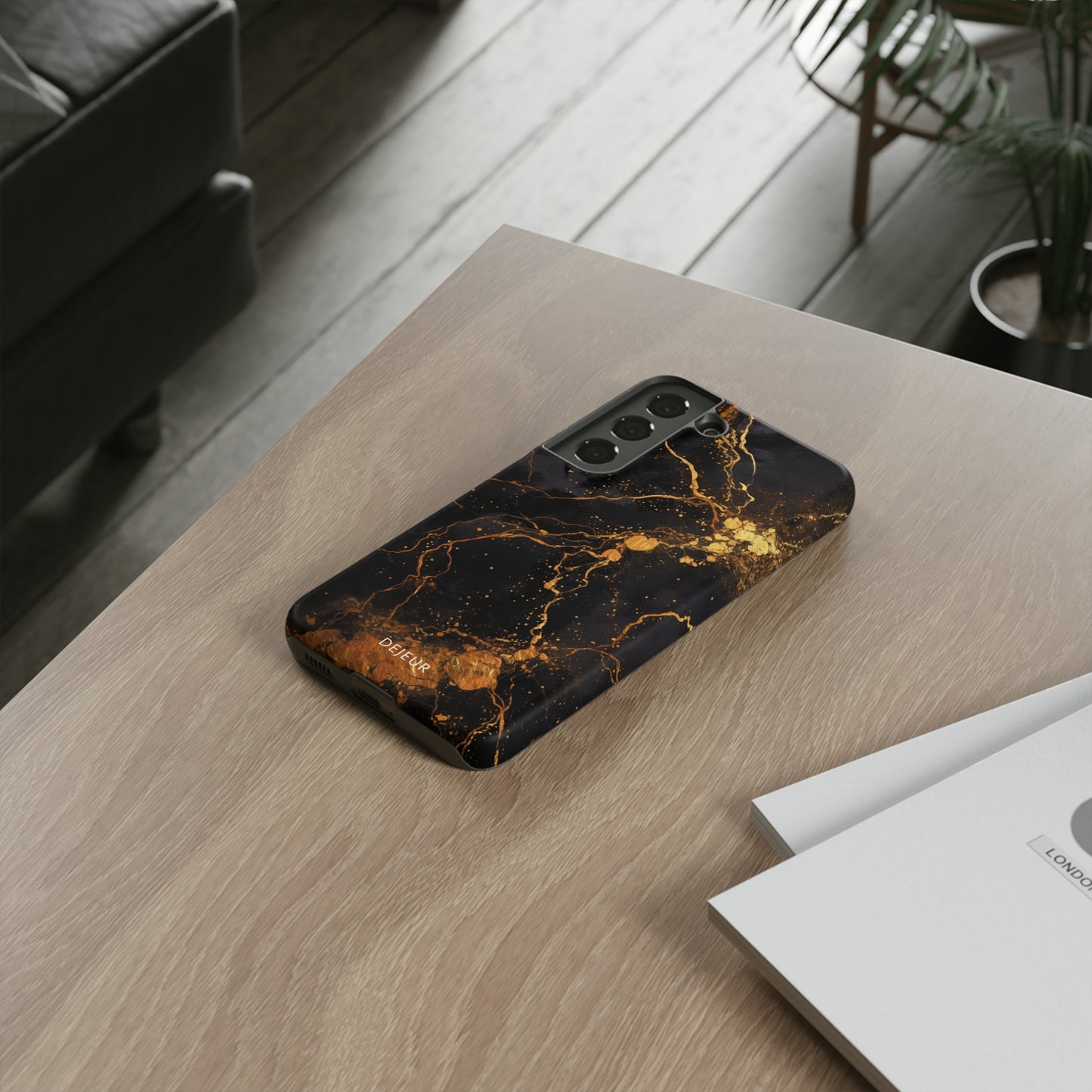 Dark Gold Amber Marble - Samsung Galaxy Tough Case