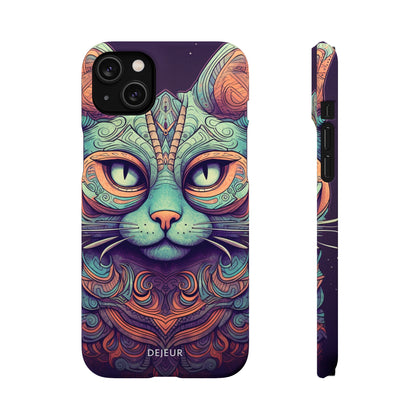 Intricate Aqua Cat - iPhone Snap Case