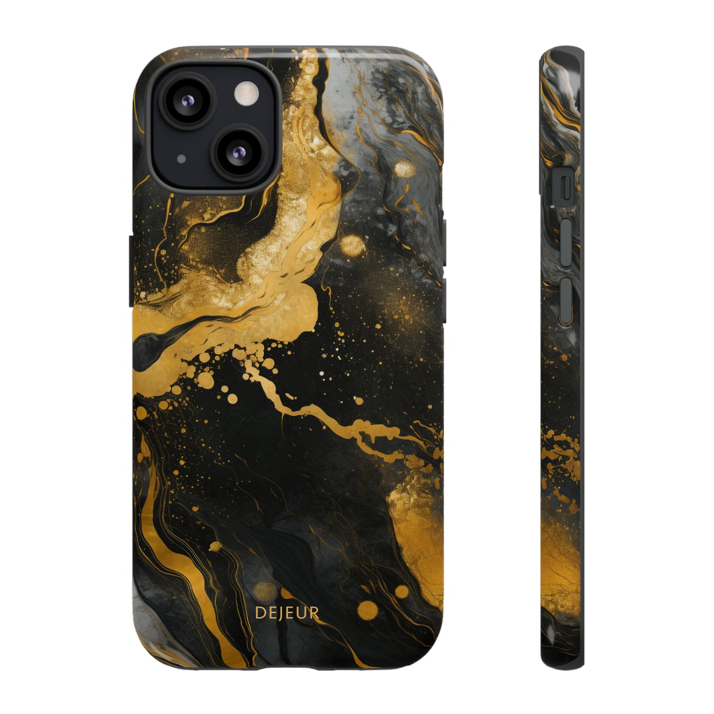 Gold & Black Marble - iPhone Tough Case