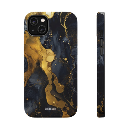 Metallic Gold Dark Marble - iPhone MagSafe Tough Case