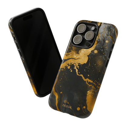 Gold & Black Marble - iPhone Tough Case