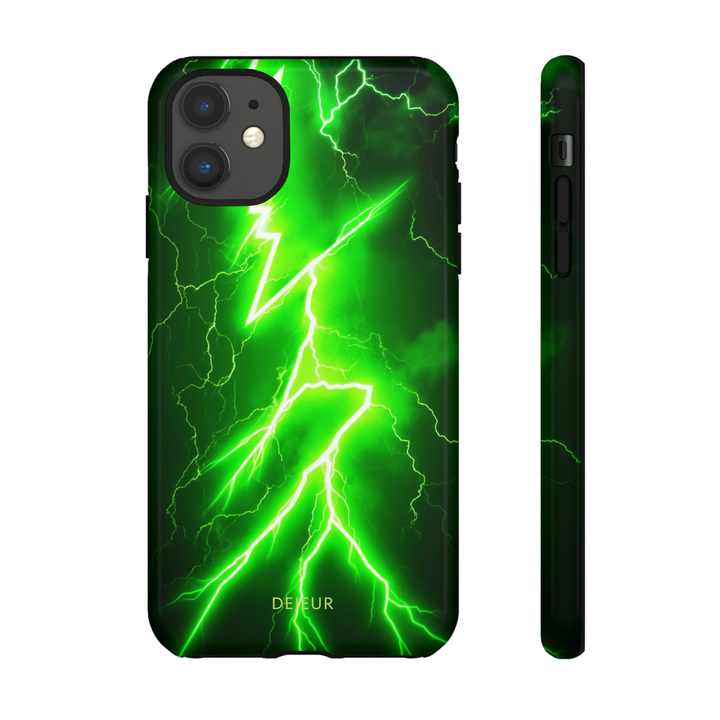 Neon Green Lightning - iPhone Tough Case