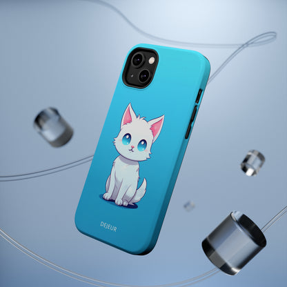 Blue Eyed Cutey Cat - iPhone MagSafe Tough Case