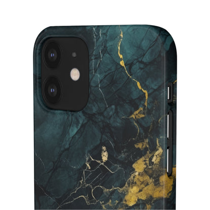 Gold Shadow Marble - iPhone Snap Case