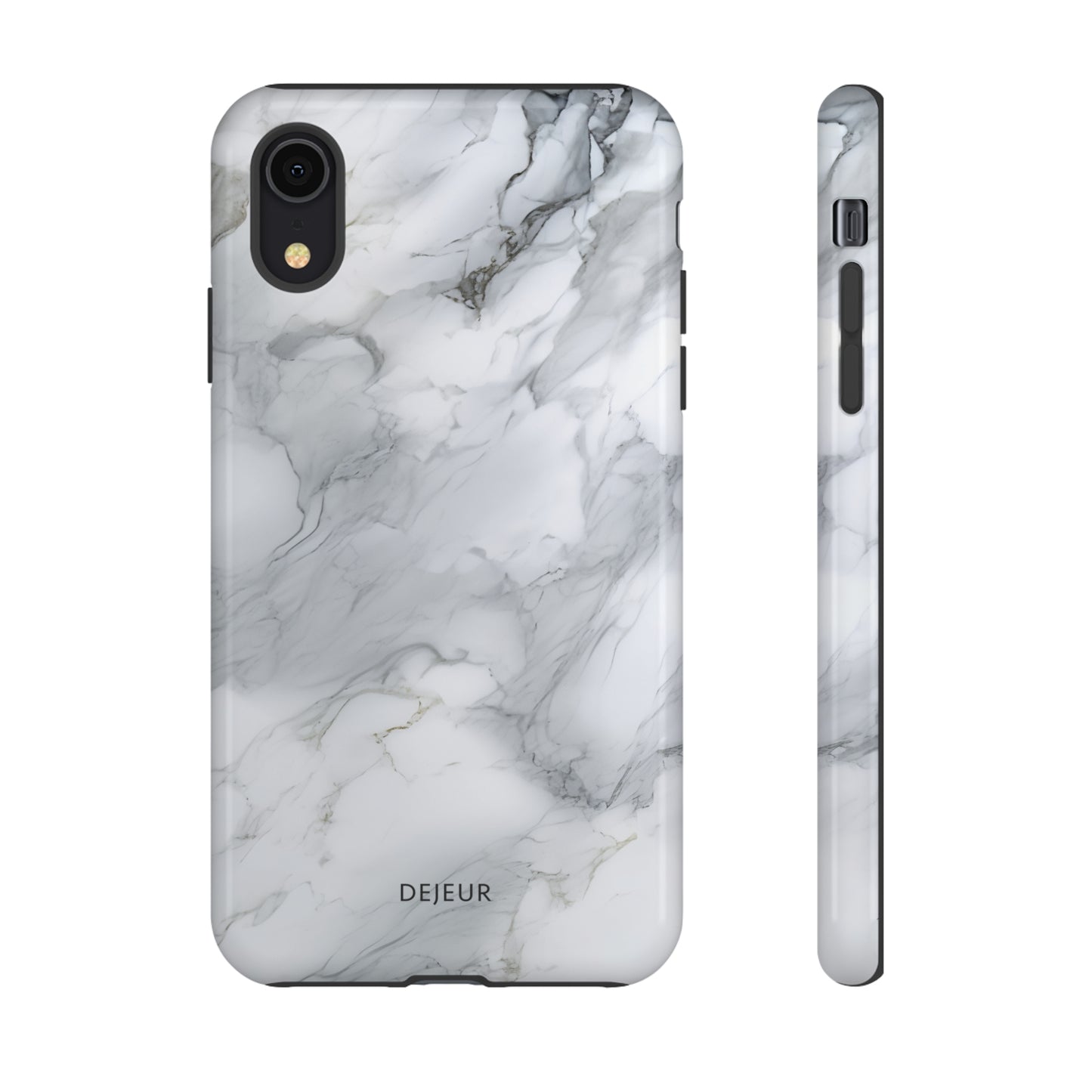 Platinum Silver Marble - iPhone Tough Case