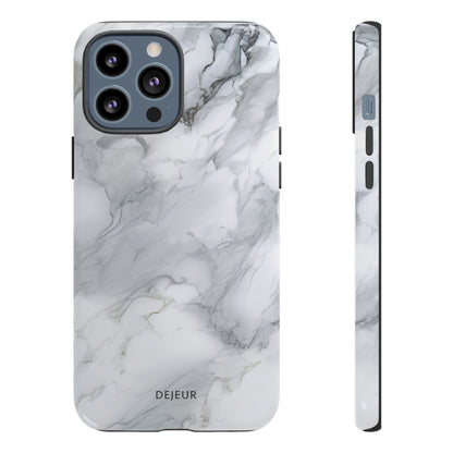 Platinum Silver Marble - iPhone Tough Case