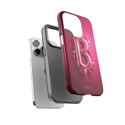 B Magenta Pink Balloons - iPhone Tough Case