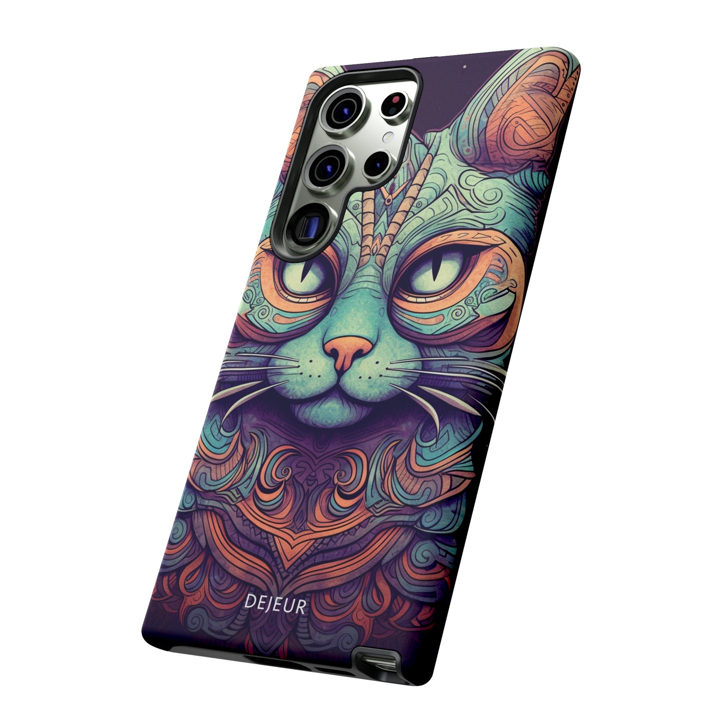 Intricate Aqua Cat - Samsung Galaxy Tough Case