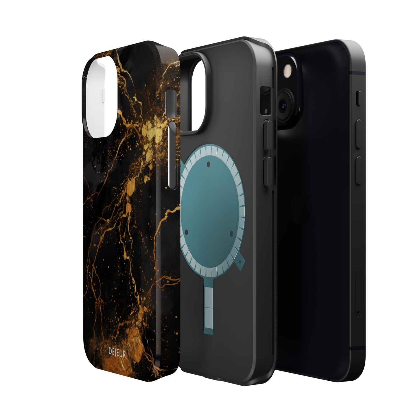 Dark Gold Amber Marble - iPhone MagSafe Tough Case