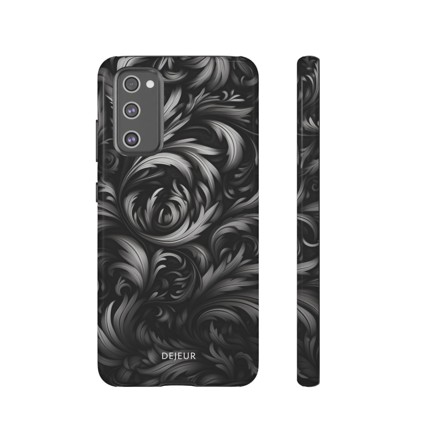 Dark Grey Floral - Samsung Galaxy Tough Case