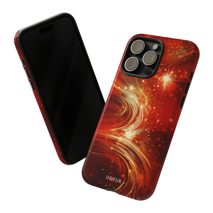 Festive Ruby Swirls  - iPhone Tough Case