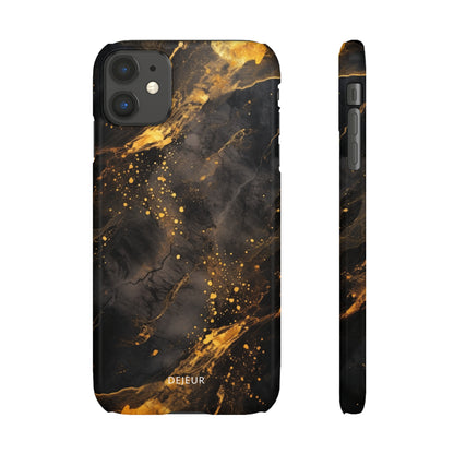 Black Gold Speckled Marble - iPhone Snap Case