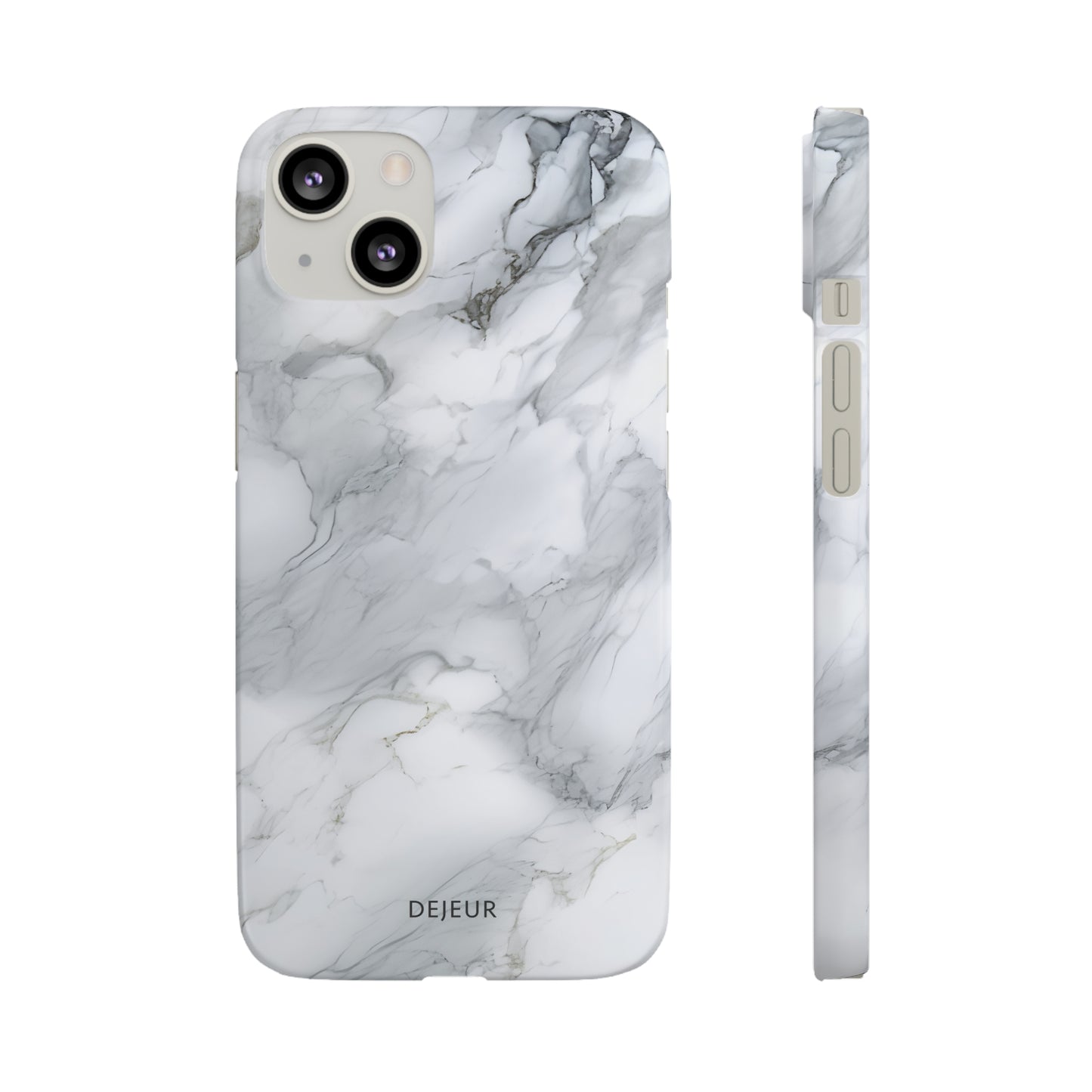 Platinum Silver Marble - iPhone Snap Case