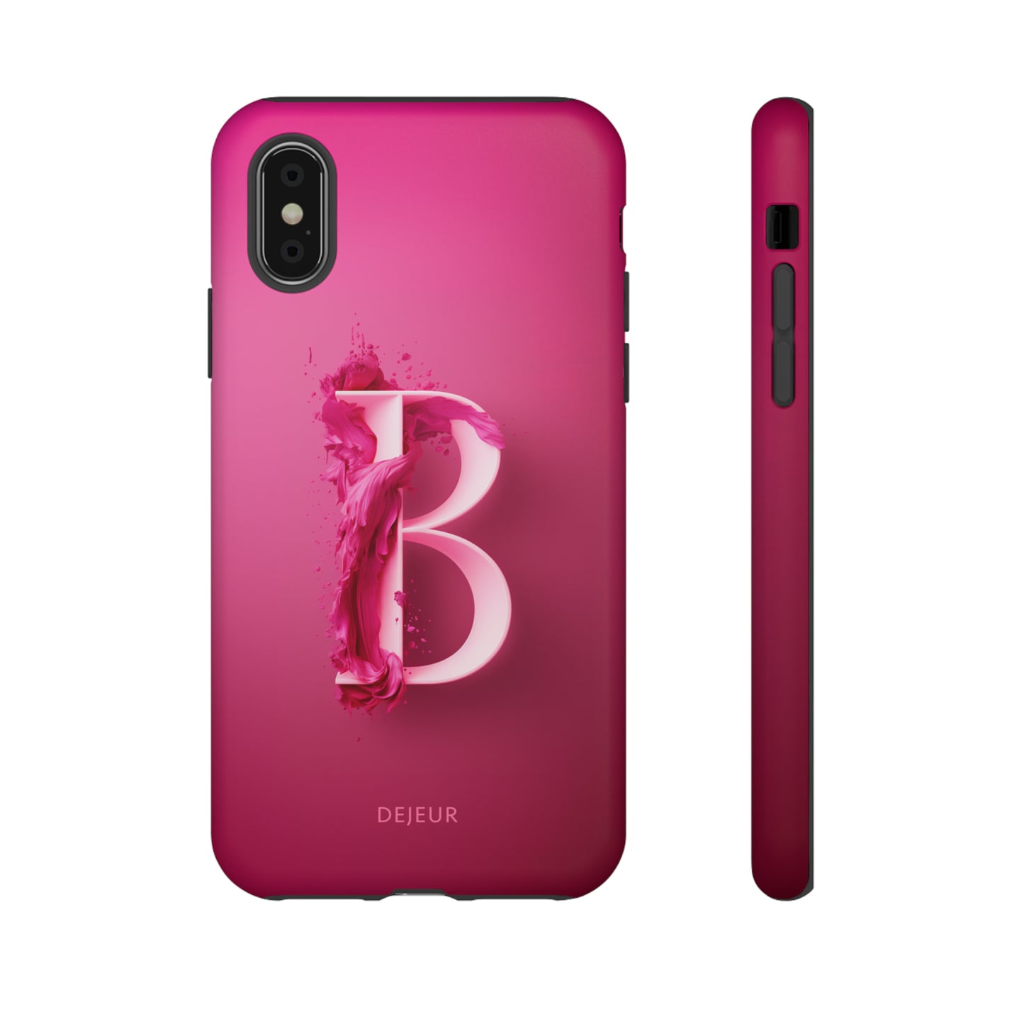 B Hot Pink Splash - iPhone Tough Case