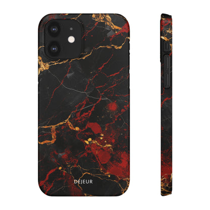 Dark Crimson Marble - iPhone Snap Case