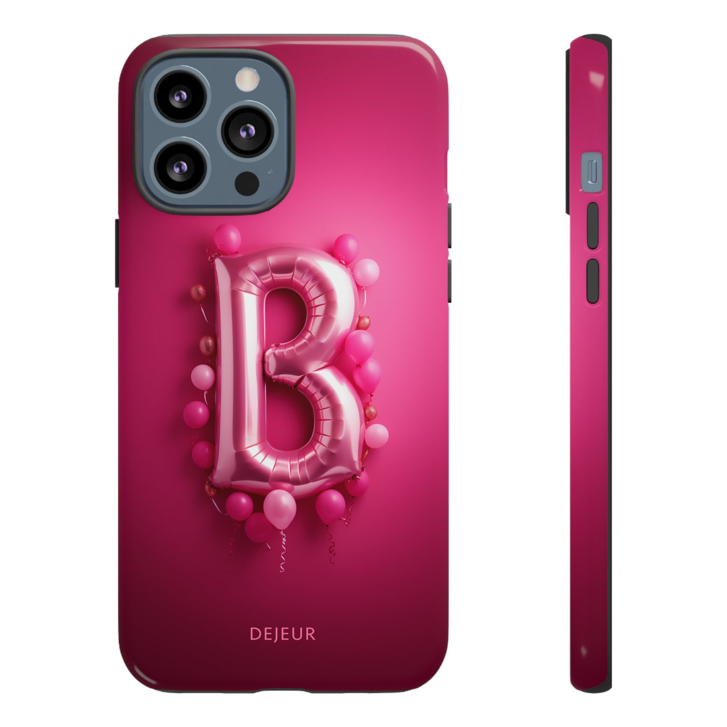 B Magenta Pink Balloons - iPhone Tough Case