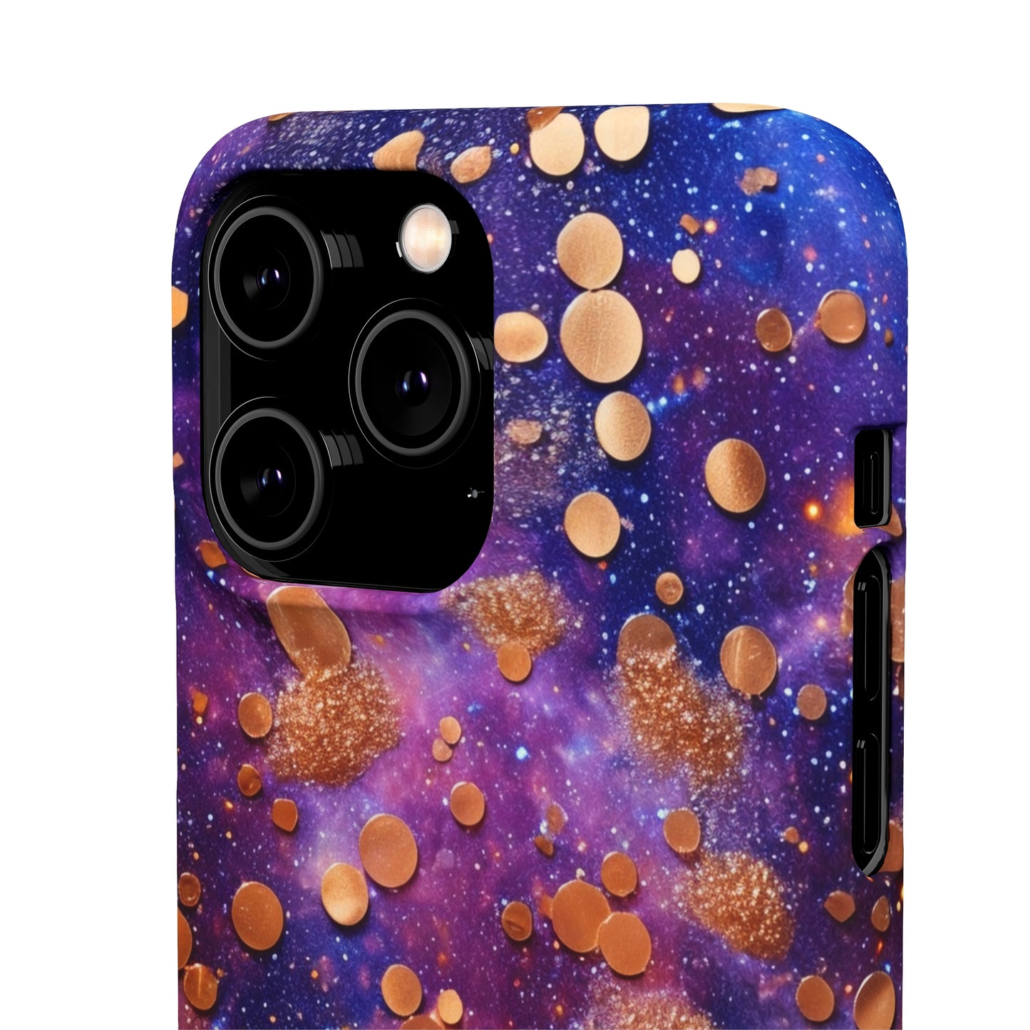 Cosmic Glitter Circles - iPhone Snap Case