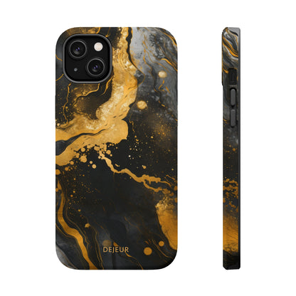 Gold & Black Marble - iPhone MagSafe Tough Case