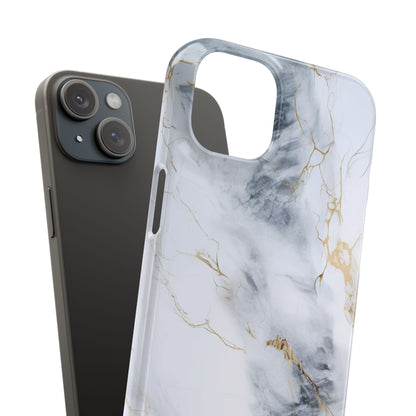 White Gold Marble - iPhone Snap Case