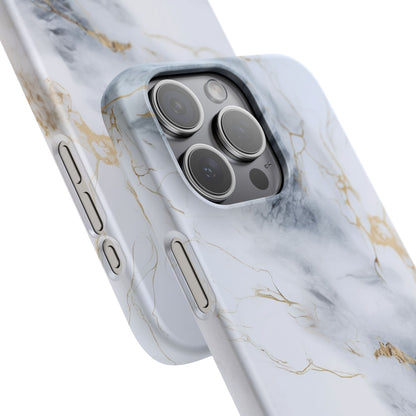 White Gold Marble - iPhone Snap Case