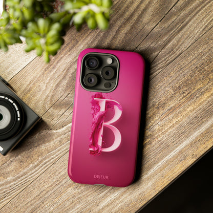 B Hot Pink Splash - iPhone Tough Case