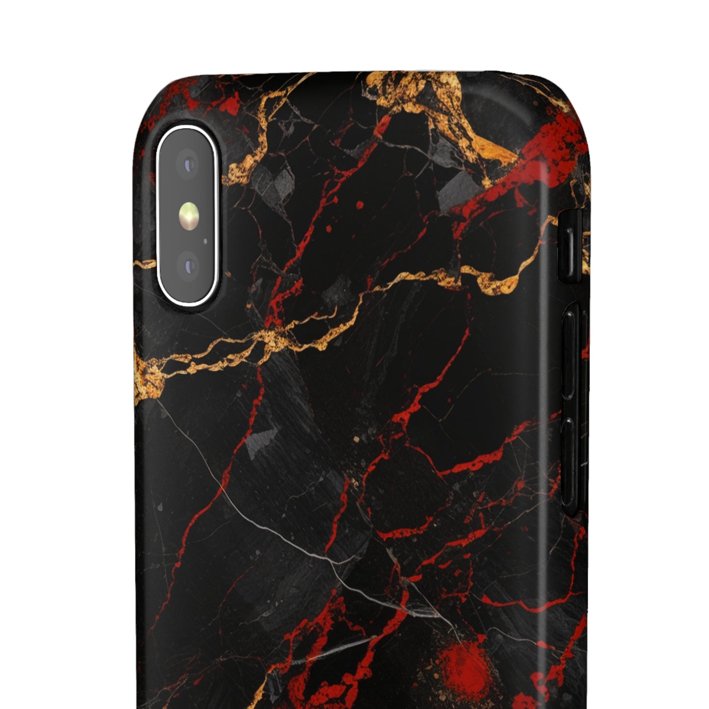 Dark Crimson Marble - iPhone Snap Case