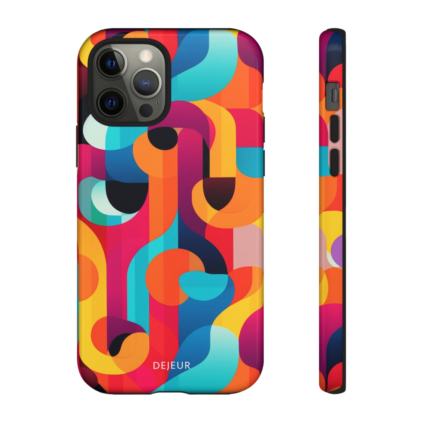 Curved Abstract Shapes - iPhone Tough Case