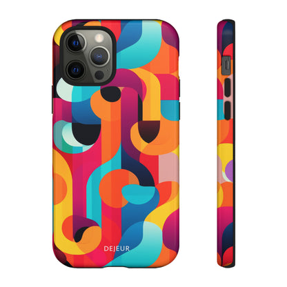 Curved Abstract Shapes - iPhone Tough Case