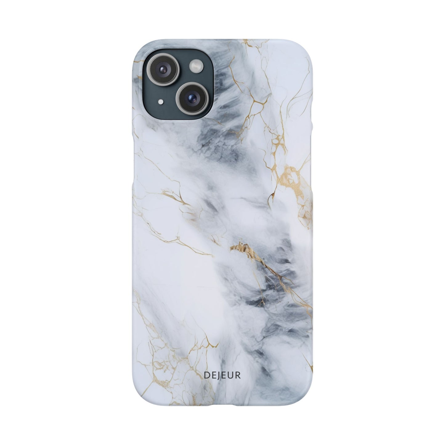 White Gold Marble - iPhone Snap Case
