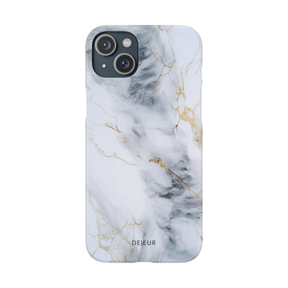 White Gold Marble - iPhone Snap Case