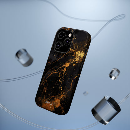 Dark Gold Amber Marble - iPhone MagSafe Tough Case