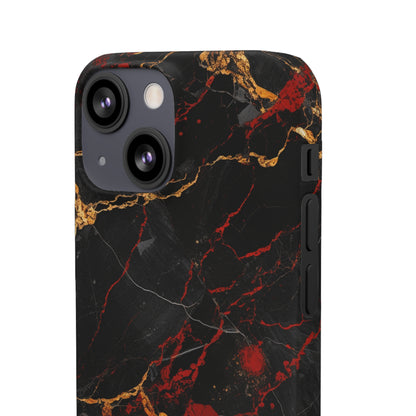 Dark Crimson Marble - iPhone Snap Case