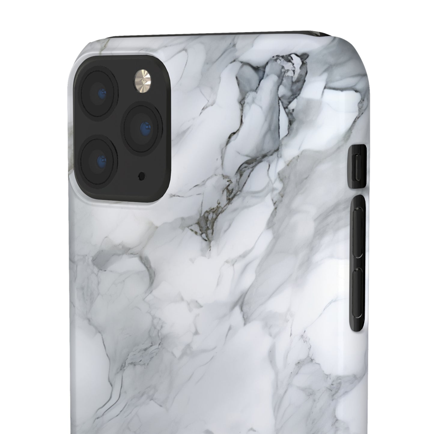 Platinum Silver Marble - iPhone Snap Case