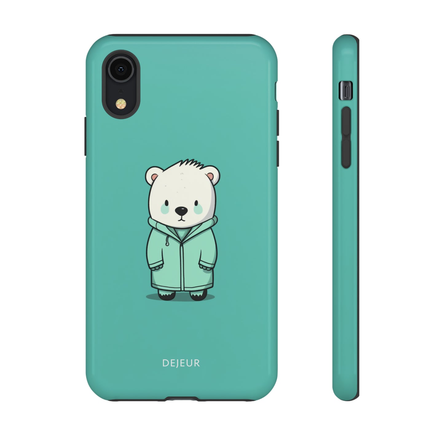 Aqua Coat Bear - iPhone Tough Case