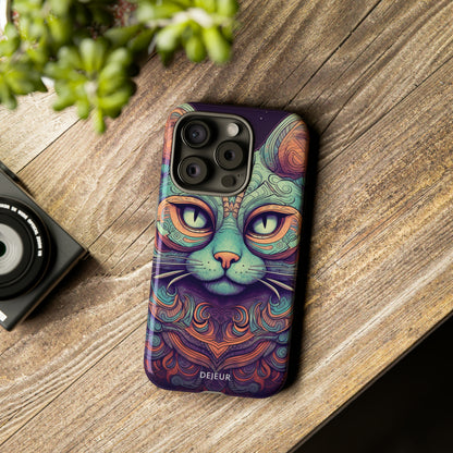 Intricate Aqua Cat - iPhone Tough Case