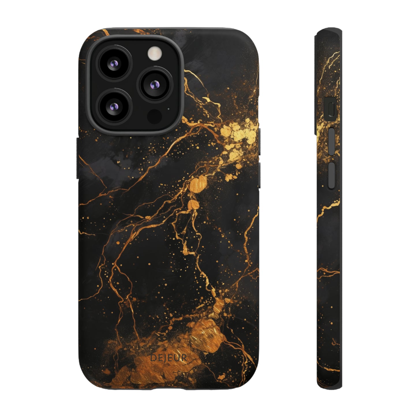 Dark Gold Amber Marble - iPhone Tough Case