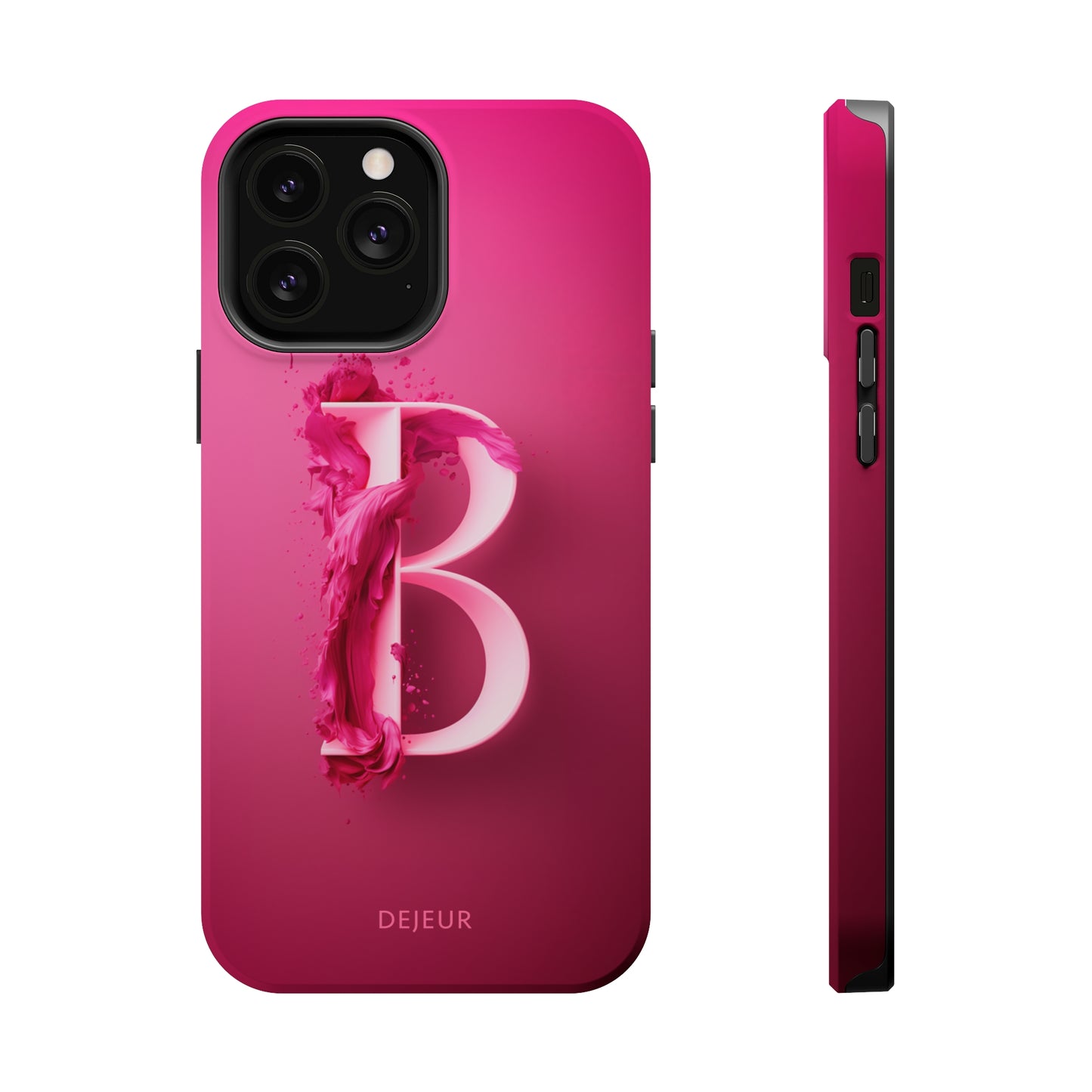 B Hot Pink Splash - iPhone MagSafe Tough Case