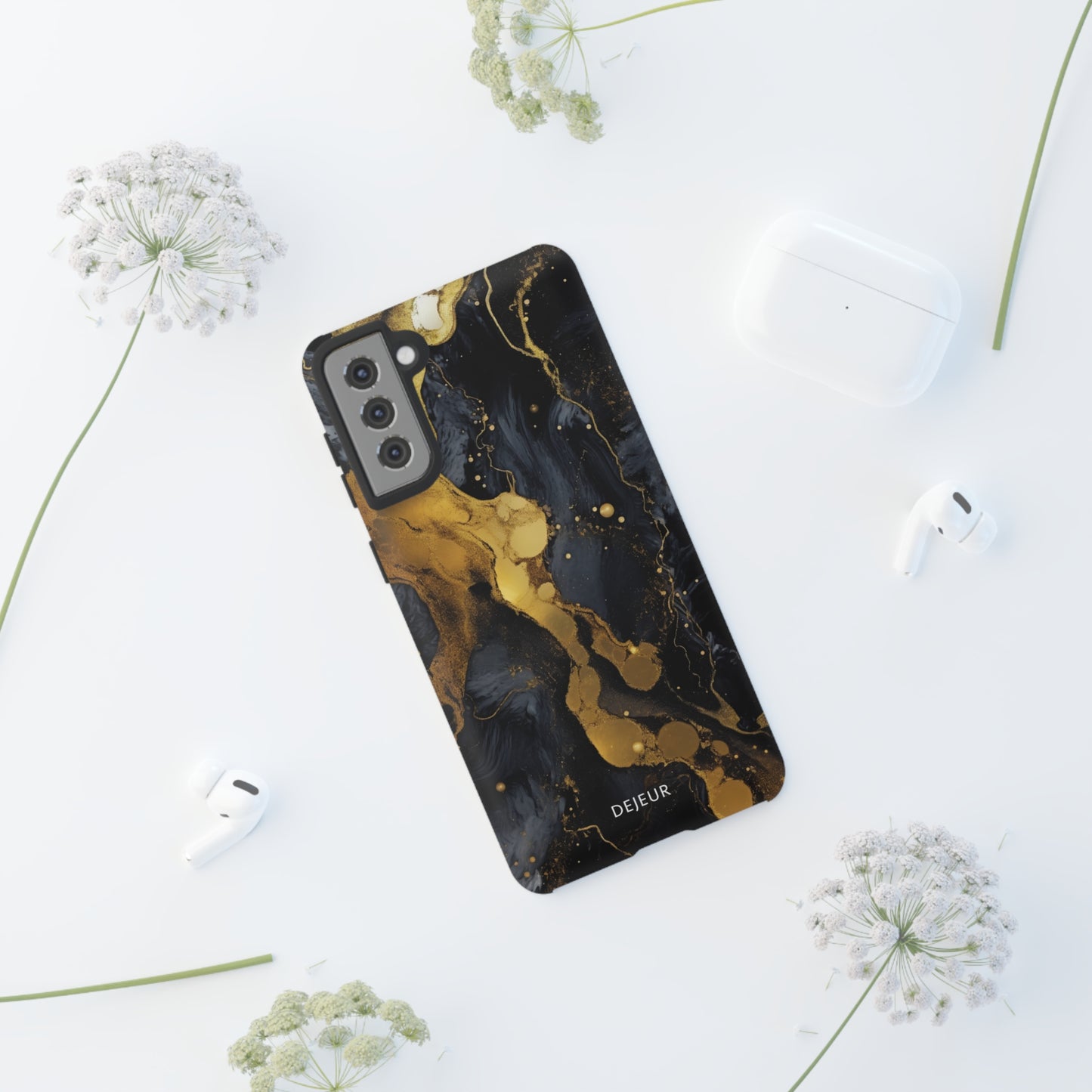 Metallic Gold Dark Marble - Samsung Galaxy Tough Case