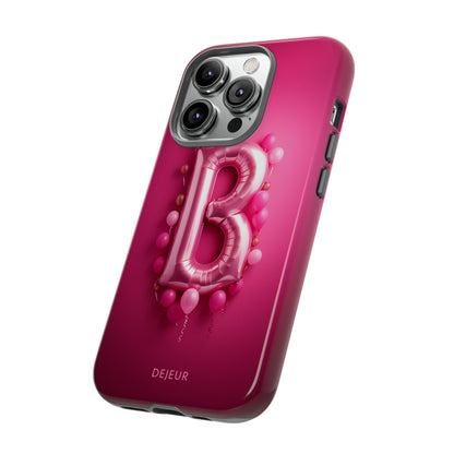 B Magenta Pink Balloons - iPhone Tough Case