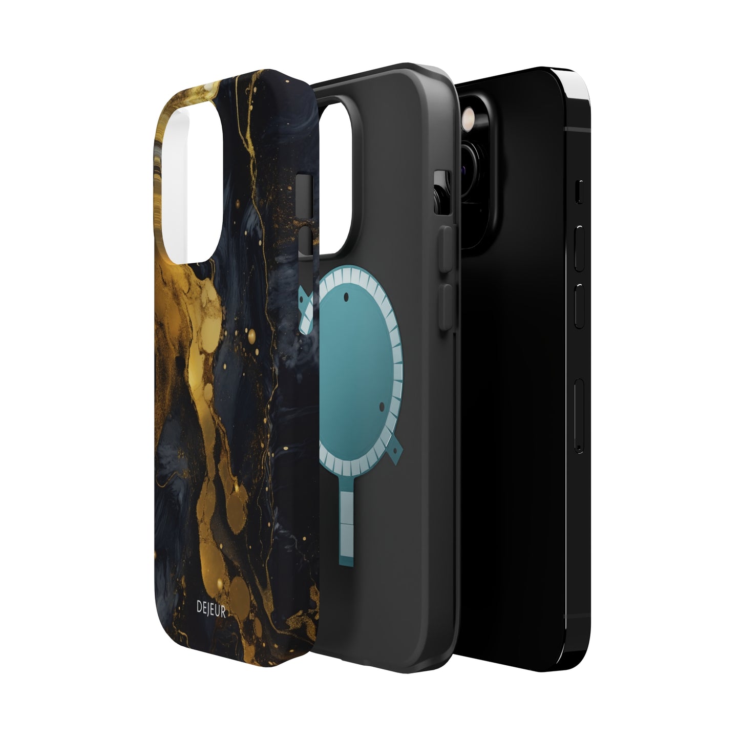 Metallic Gold Dark Marble - iPhone MagSafe Tough Case