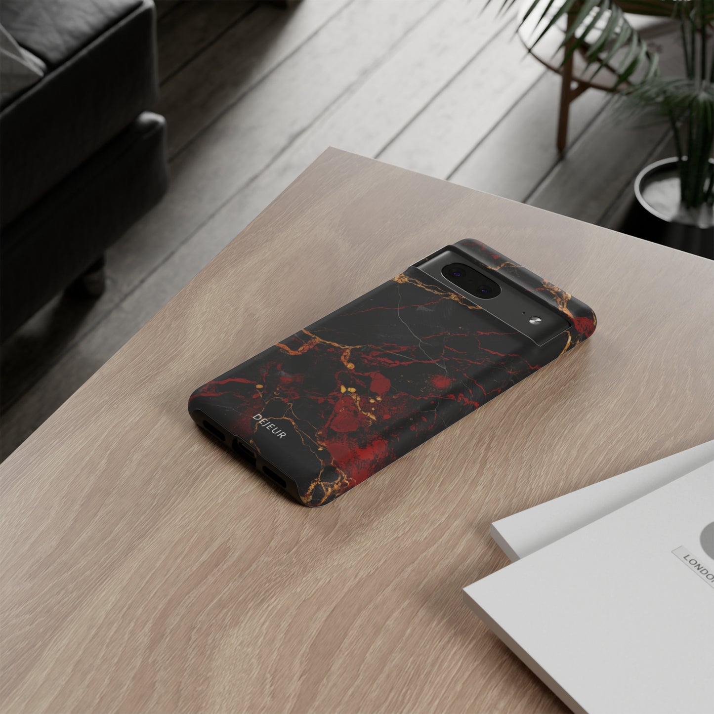 Dark Crimson Marble - Google Pixel Tough Case