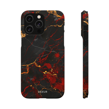 Dark Crimson Marble - iPhone Snap Case