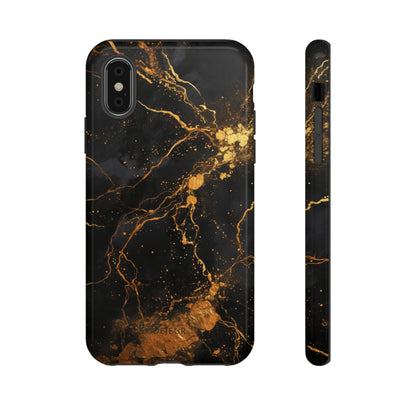 Dark Gold Amber Marble - iPhone Tough Case