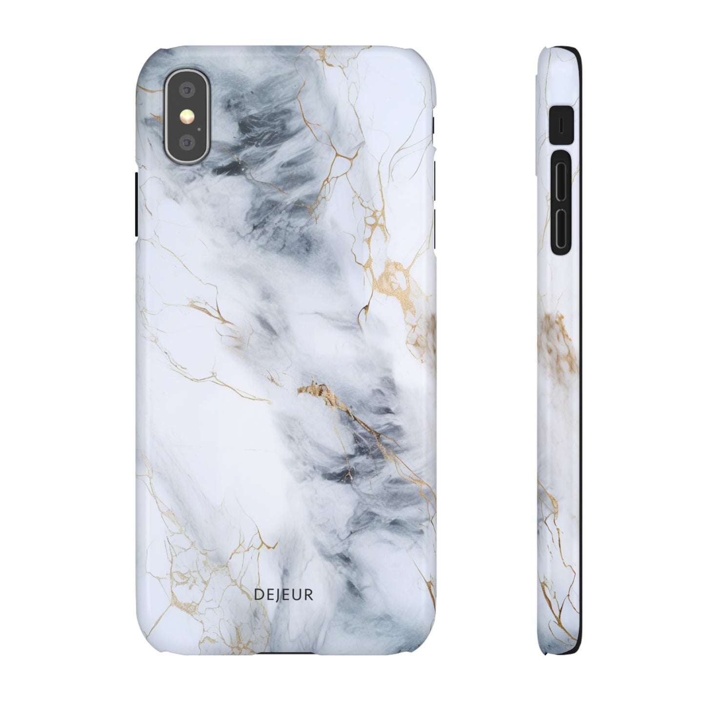 White Gold Marble - iPhone Snap Case