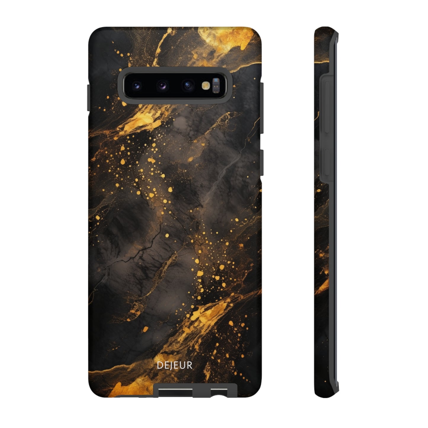 Black Gold Speckled Marble - Samsung Galaxy Tough Case