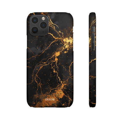 Dark Gold Amber Marble - iPhone Snap Case