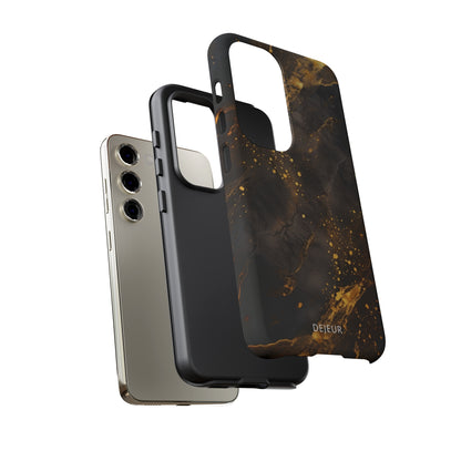 Black Gold Speckled Marble - Samsung Galaxy Tough Case