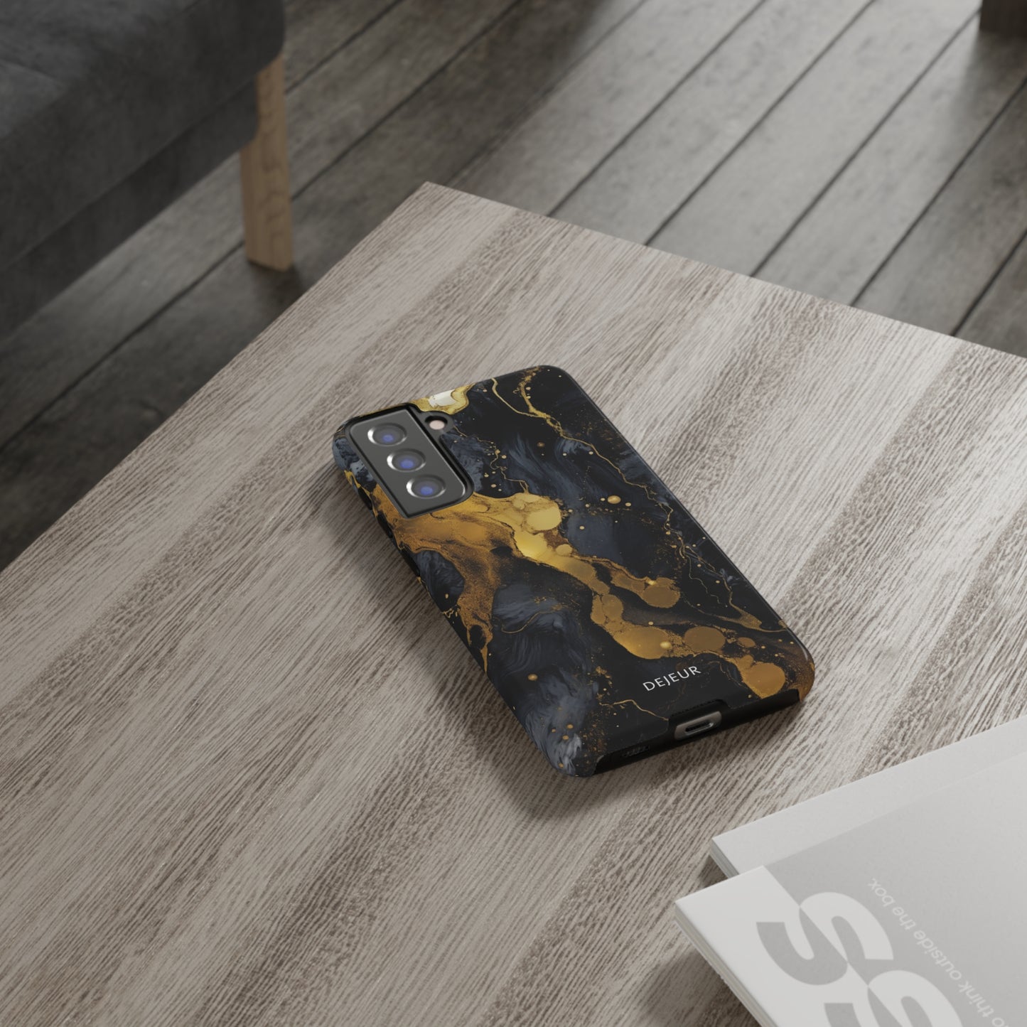 Metallic Gold Dark Marble - Samsung Galaxy Tough Case